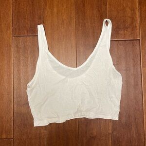 Pacsun Basics White Cropped Tank Top from PacSun Basic Women’s Size M